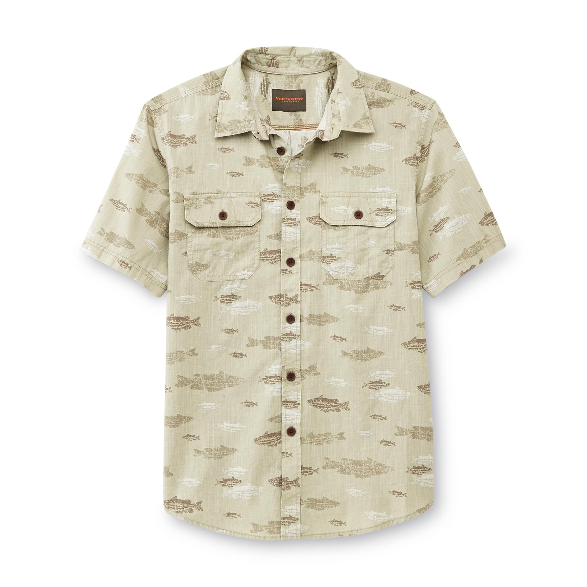 Northwest Territory Men's Big & Tall Button-Front Shirt - Fish