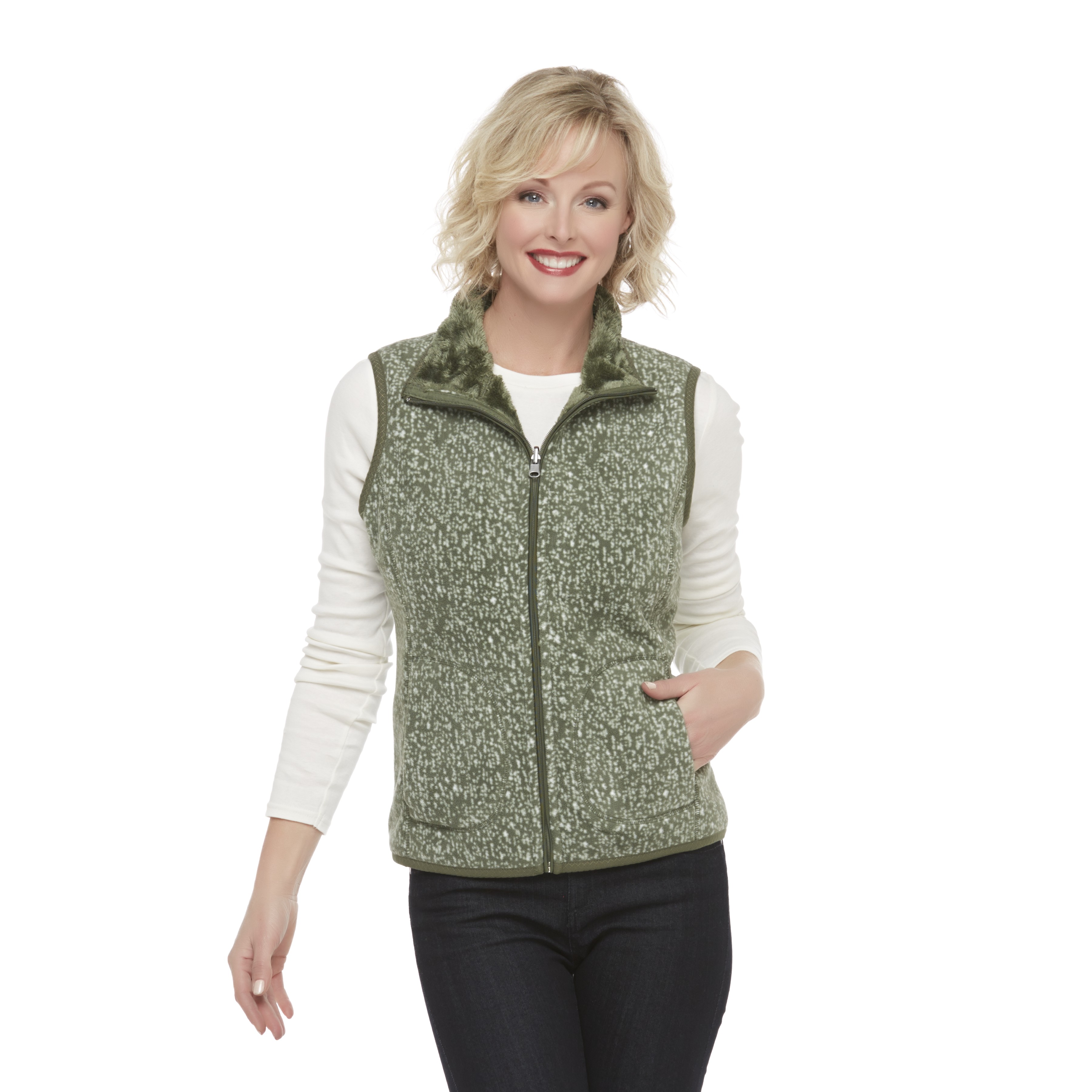 Laura Scott Women's Reversible Fleece Vest