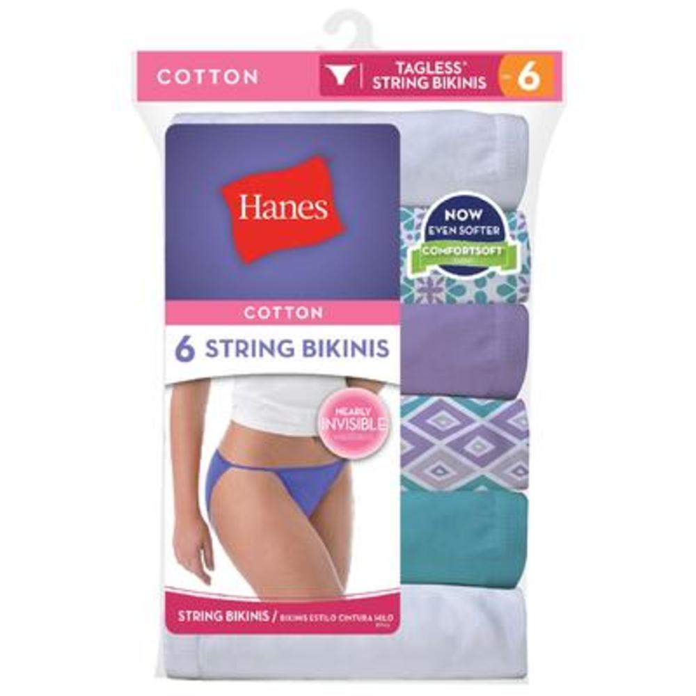 Hanes Women's 6-Pack String Bikini Panties