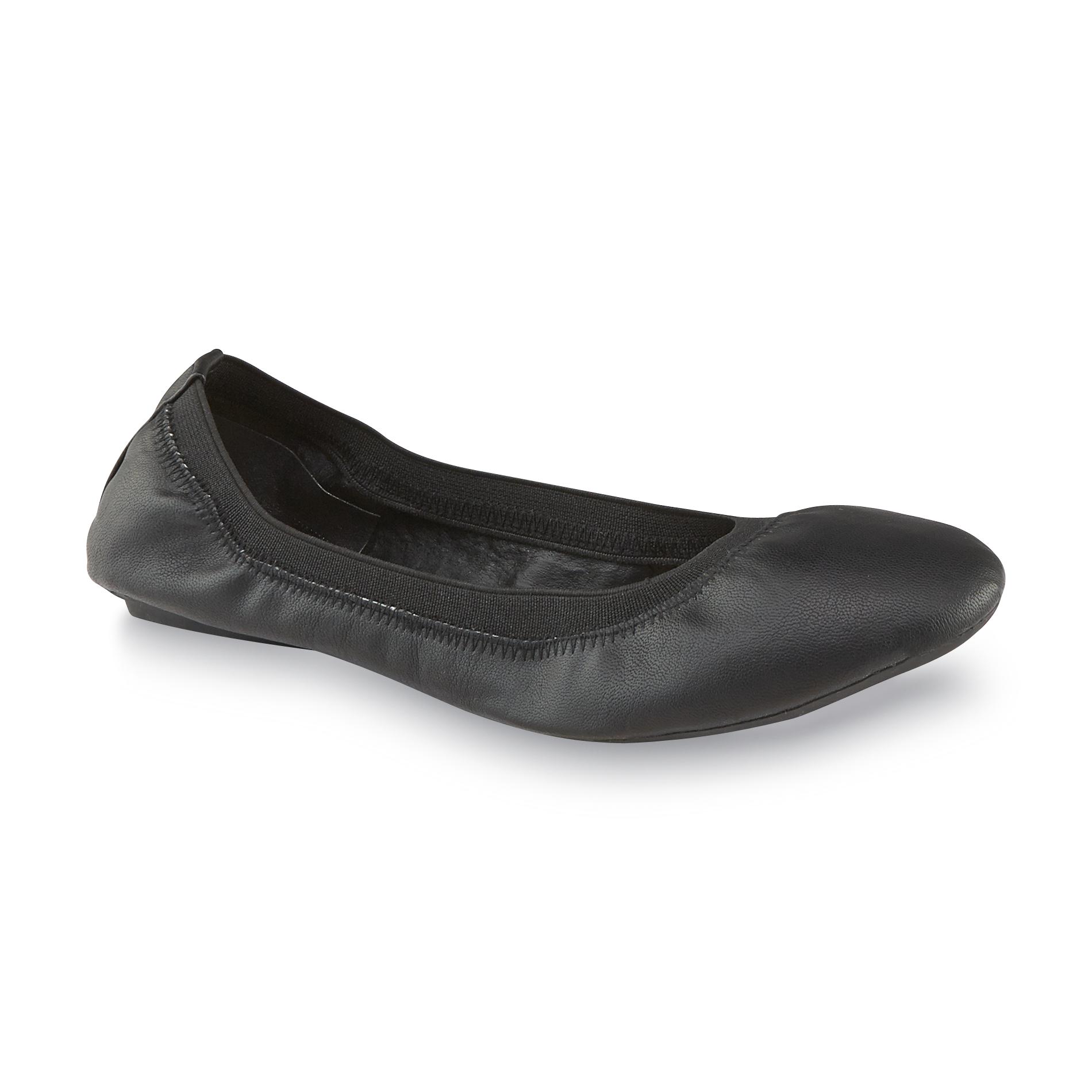 Charles Albert Shoes Women's Hester Black Scrunch Ballerina Flat
