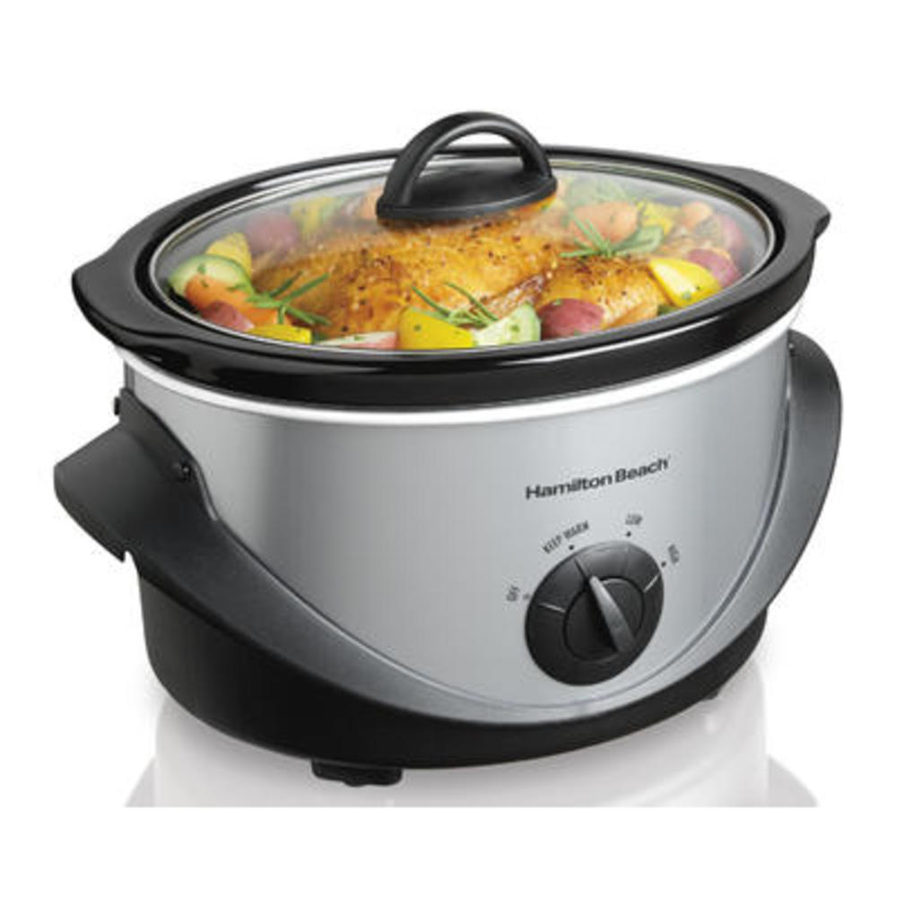 Hamilton Beach Brands Inc. 33141 4Quart Slow Cooker Black/Stainless