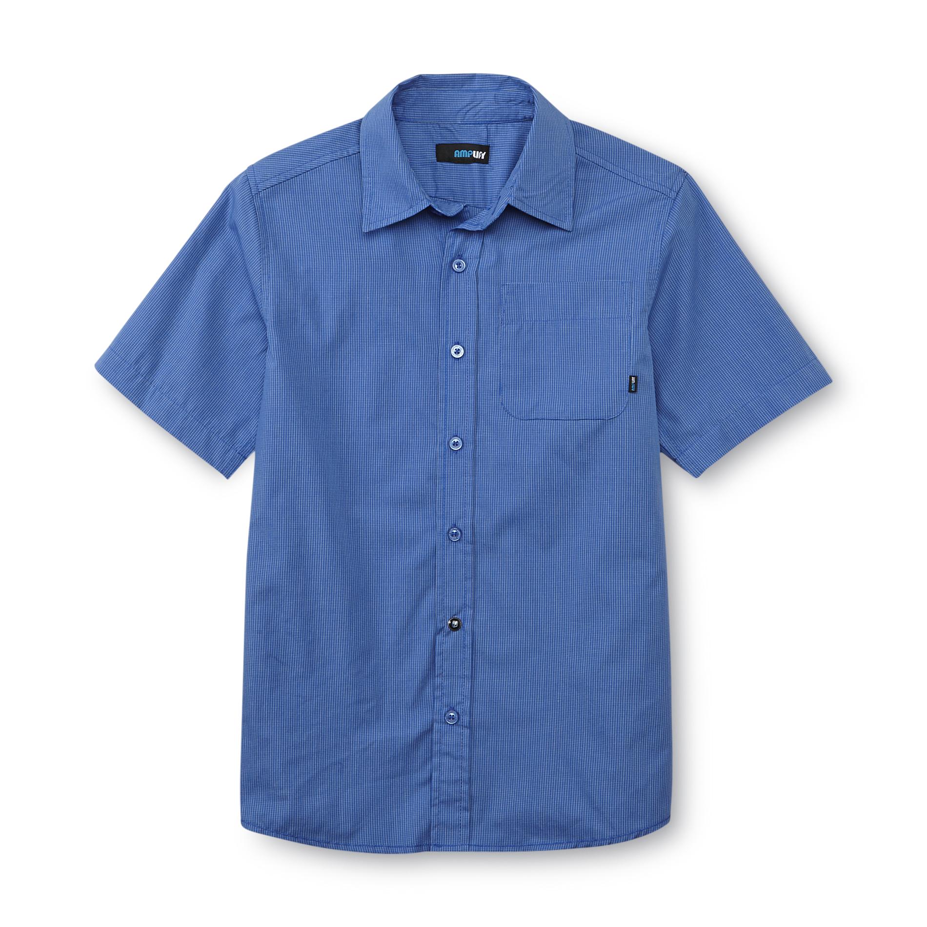 Amplify Boy's Short-Sleeve Button-Down Shirt - Checkered