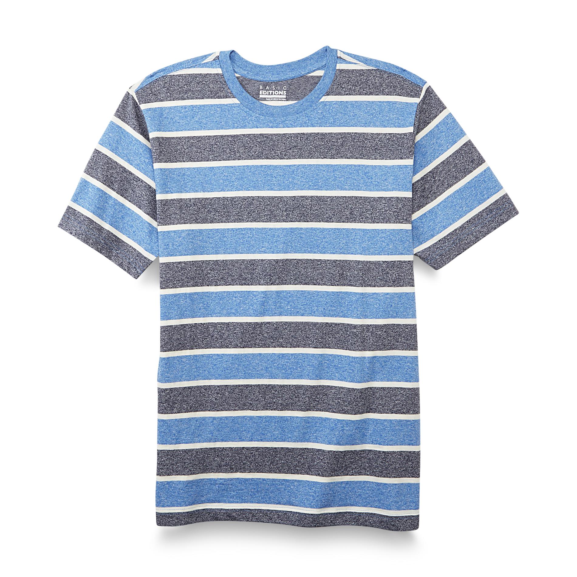 Basic Editions Men's Big & Tall Short-Sleeve T-Shirt - Striped