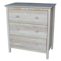 International Concepts Chest With 3 Drawers