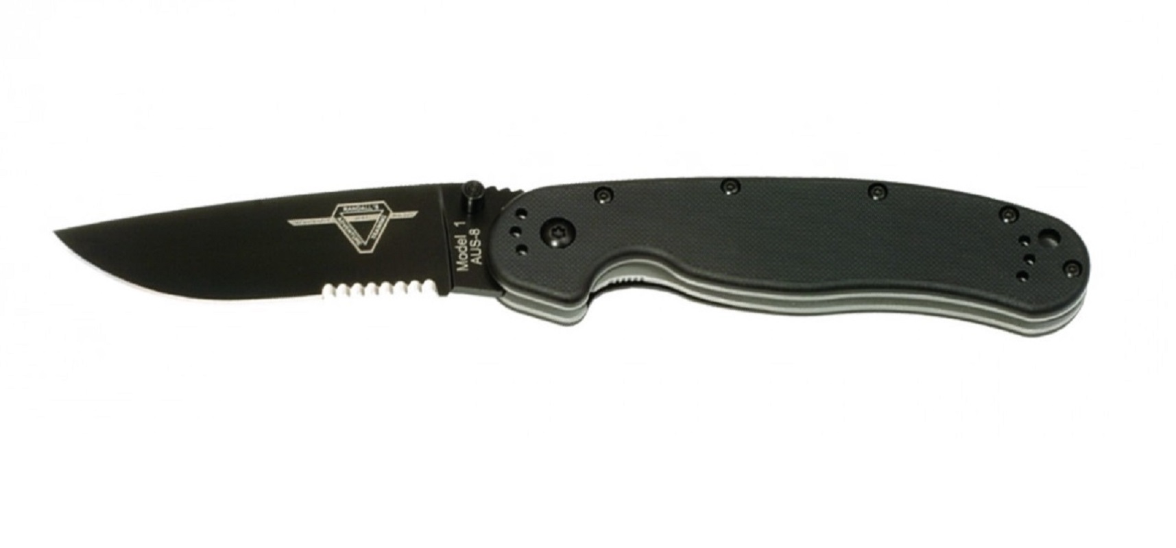 Ontario Knife Company Ontario Knife Co 8846 RAT Folding Knife Black Plain Edge