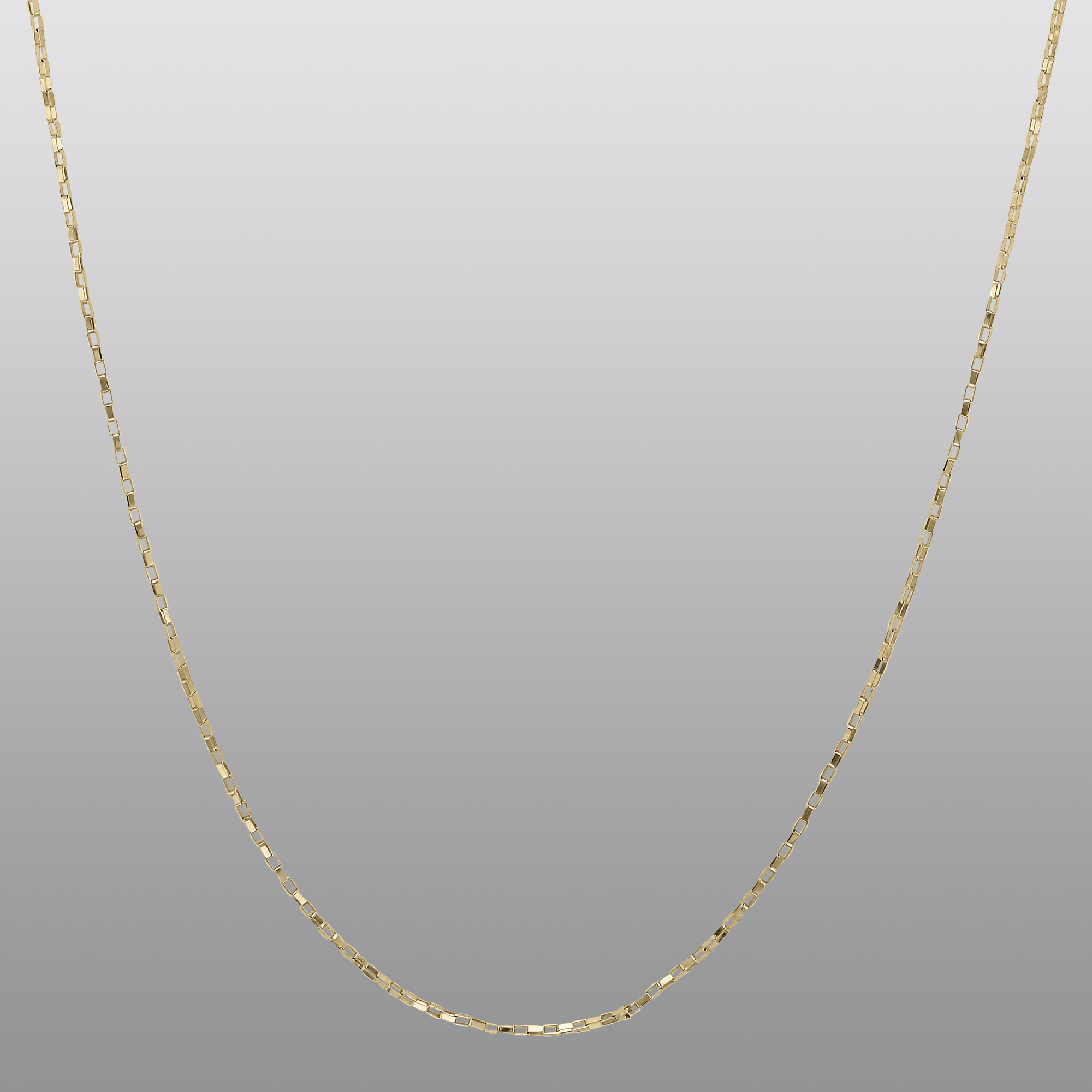 True Gold 10KY NECKLACE 18IN EBOX CHAIN, Yellow True Gold 10KY NECKLACE 18IN EBOX CHAIN, Yellow