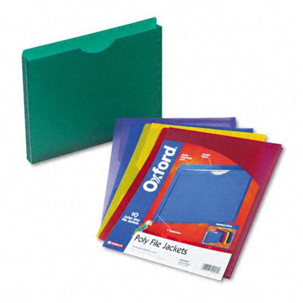 Pendaflex PFX50990 Expanding Poly File Jackets, Multicolors, 10