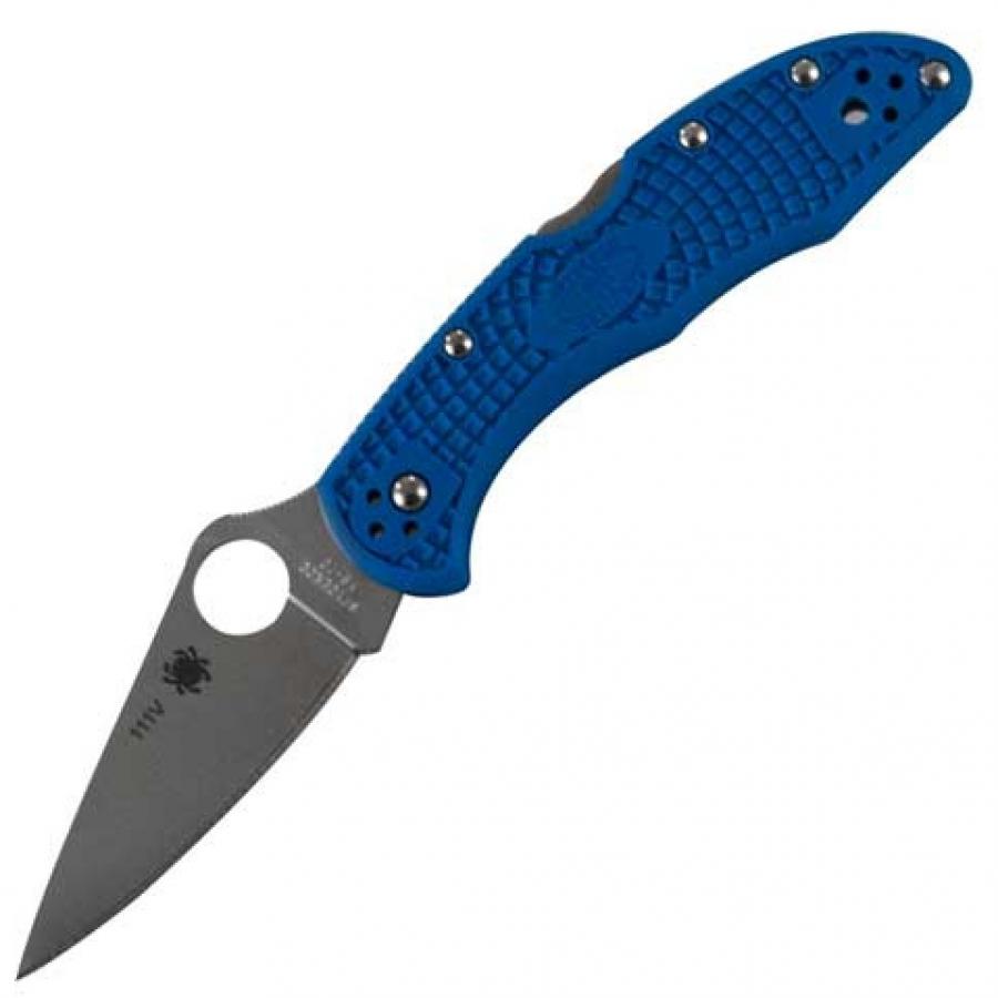 Spyderco Delica Lightweight Blue FRN Knife C11FPBL