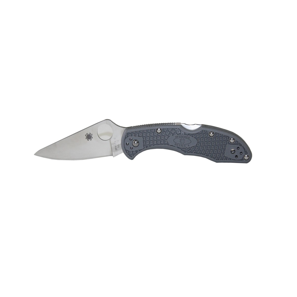 Spyderco Delica Lightweight Gray FRN Knife C11FPGY