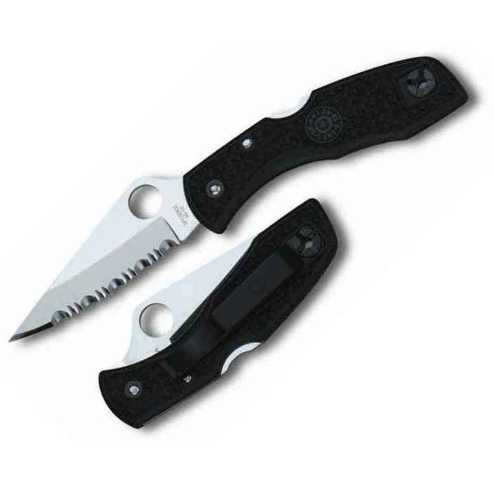 Spyderco Delica4 Lightweight Black FRN Spyderedge Knife C11SBK