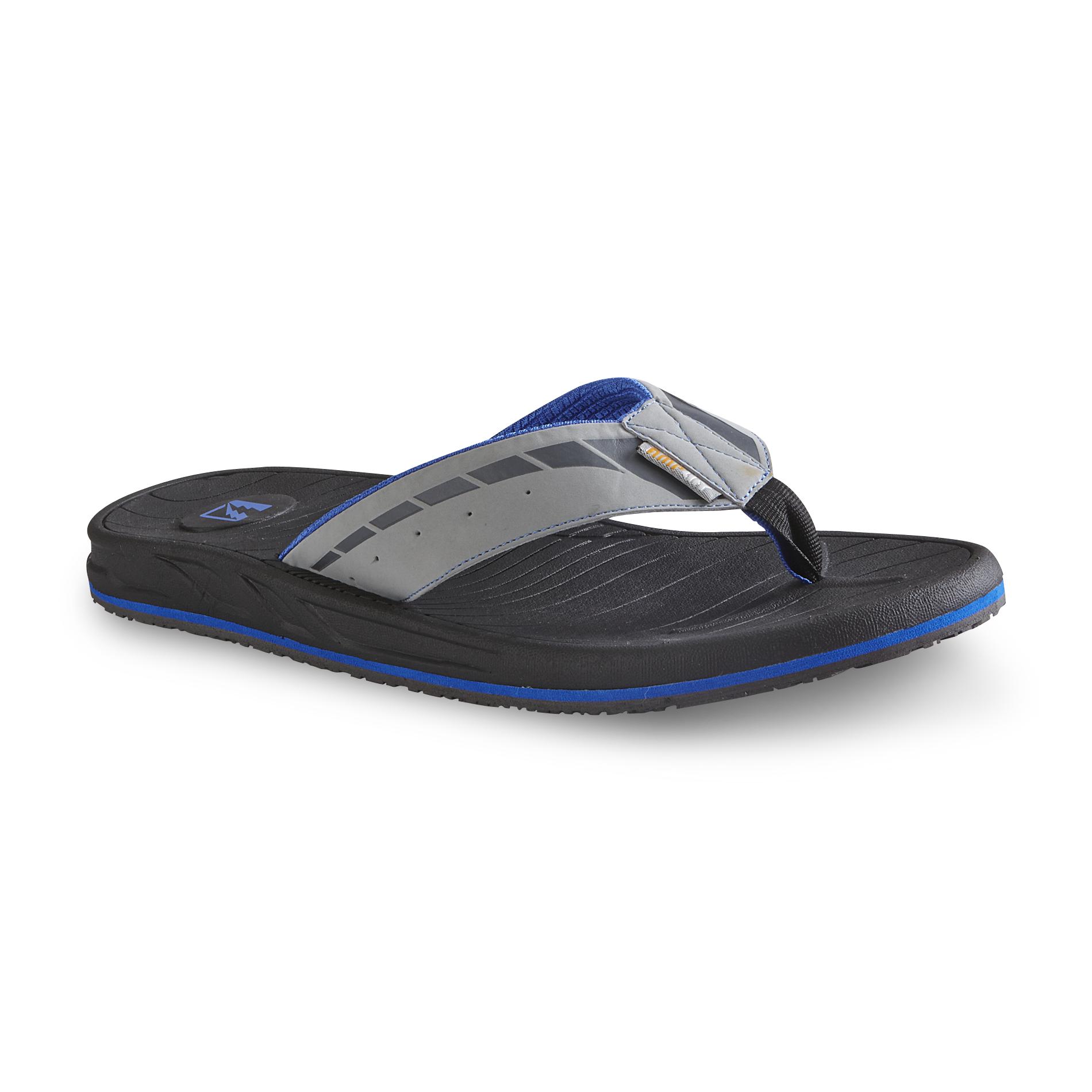 Amplify Men's Glide Gray/Blue Flip-Flop Sandal