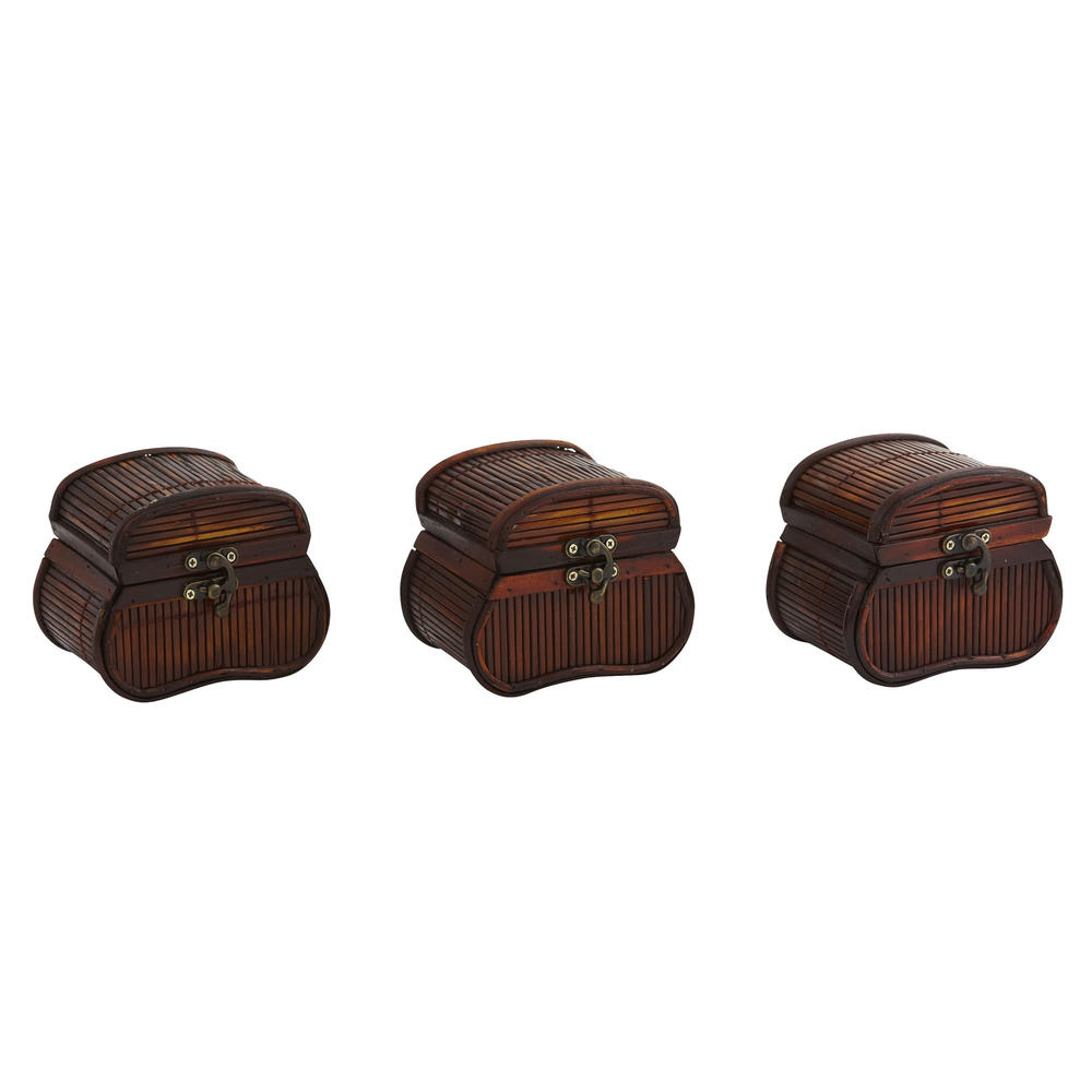 Wooden Chests  Set of Three