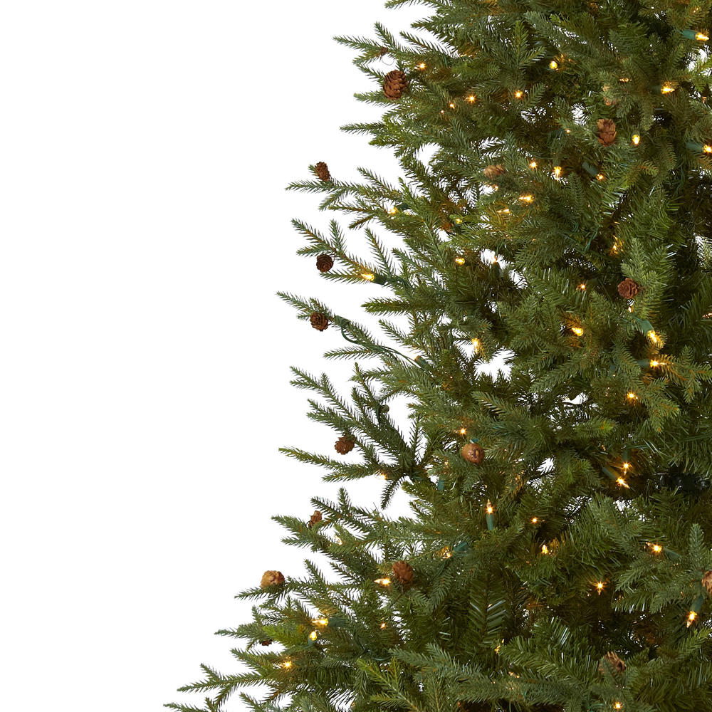 7.5&#8217; Classic Pine and Pine Cone Christmas Tree