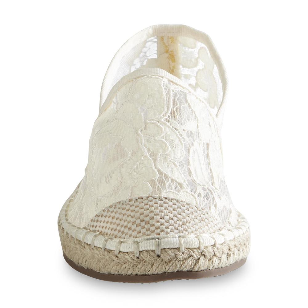 GC Shoes Women's Bloomy Ivory Espadrille Flat