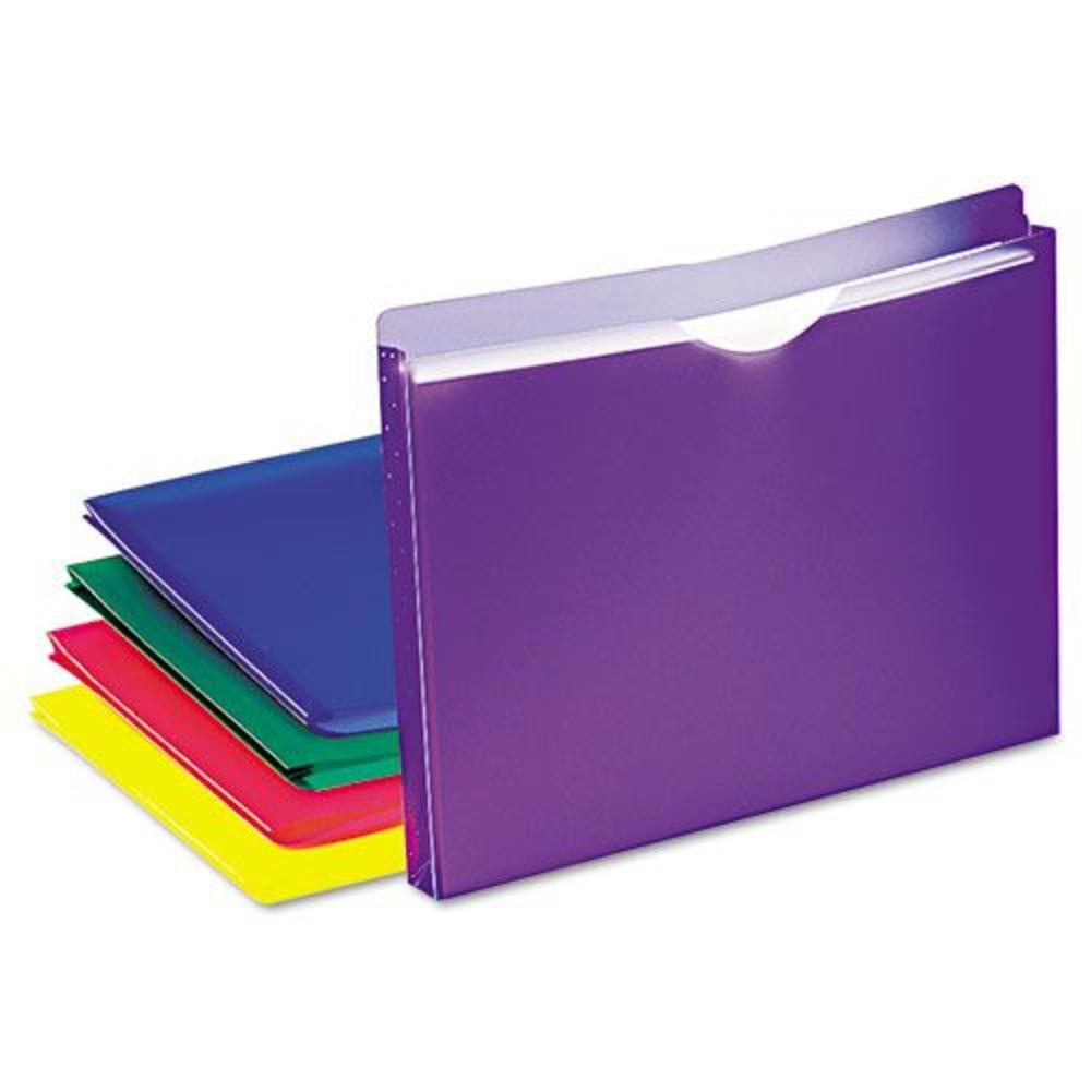 Pendaflex PFX50990 Expanding Poly File Jackets, Multicolors, 10