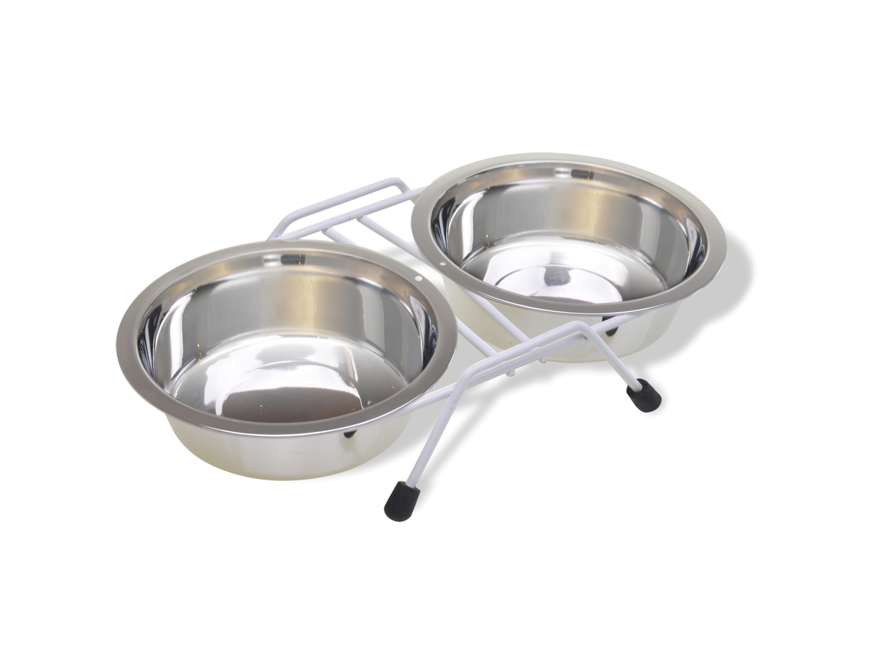 Van Ness Products Stainless Steel Double Cat Dish with Wire Rack