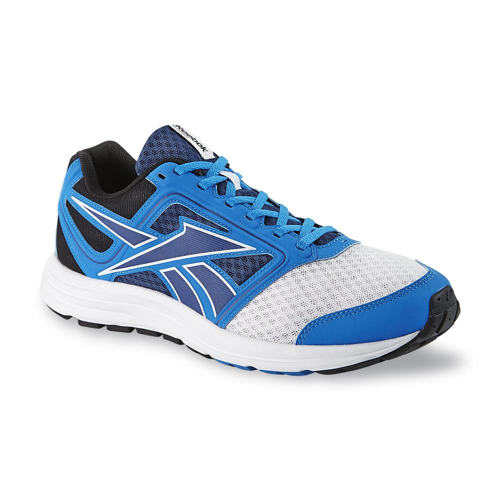 Reebok Men's Zone CushRun Memory Tech Running Athletic Shoe - White/Blue