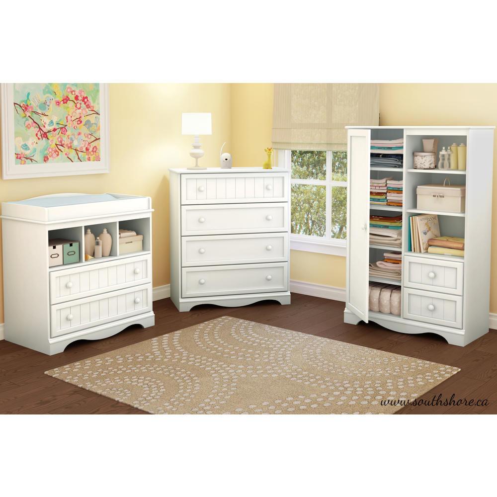 South Shore Savannah Collection 4 drawer chest Pure White