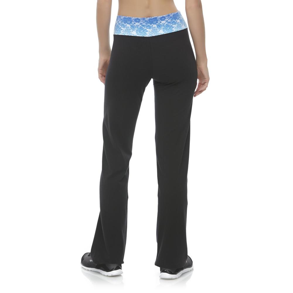 Joe Boxer Women's Fold-Over Bootcut Yoga Pants