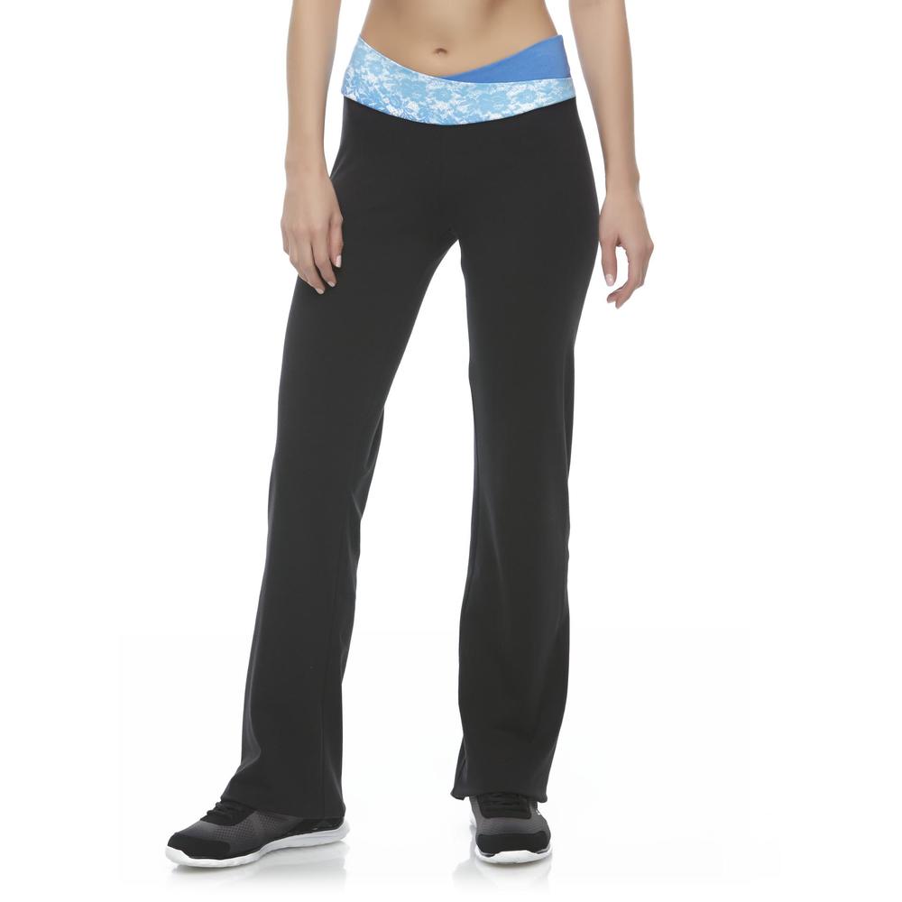 Joe Boxer Women's Fold-Over Bootcut Yoga Pants