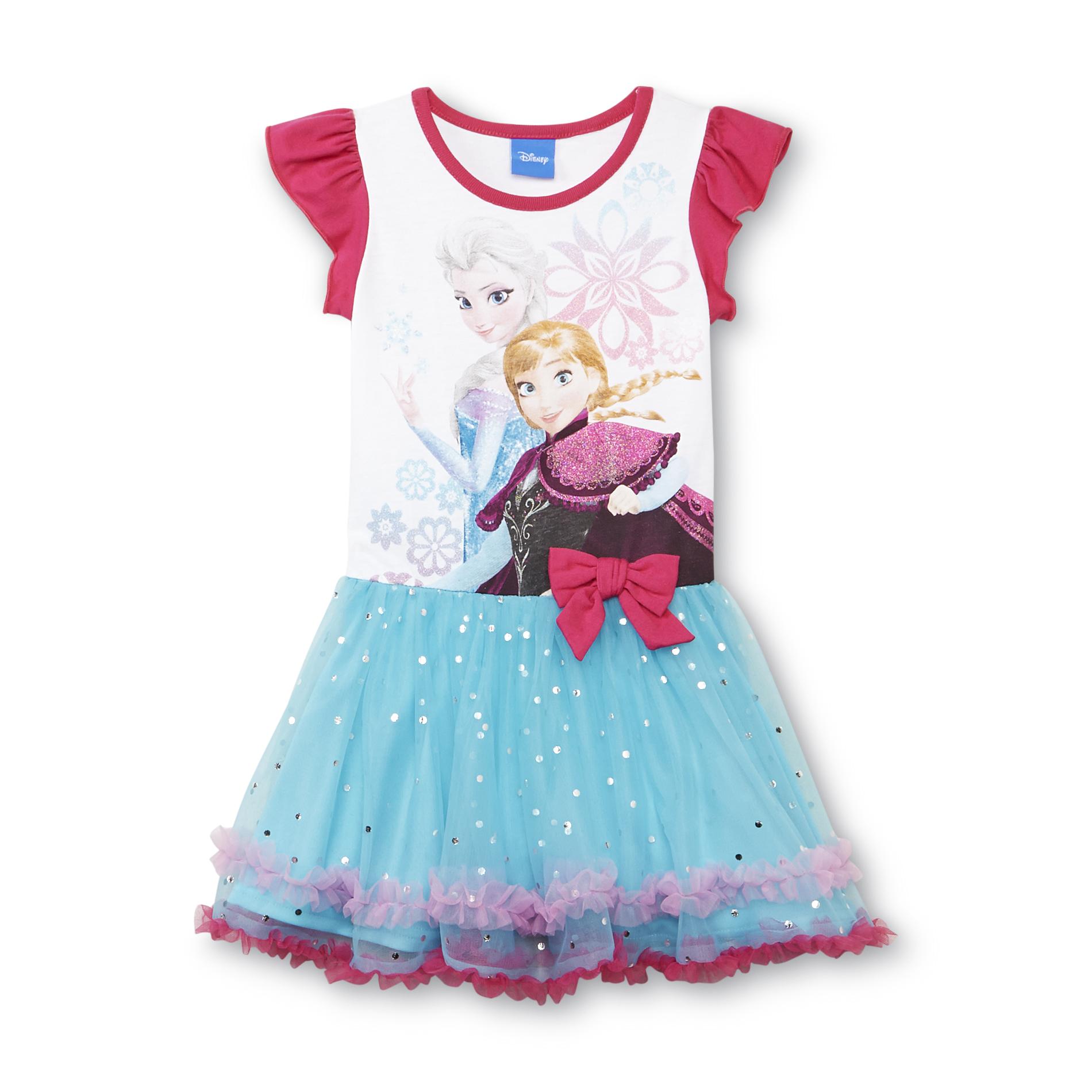 Disney Frozen Toddler Girl's Dress - Anna & Elsa