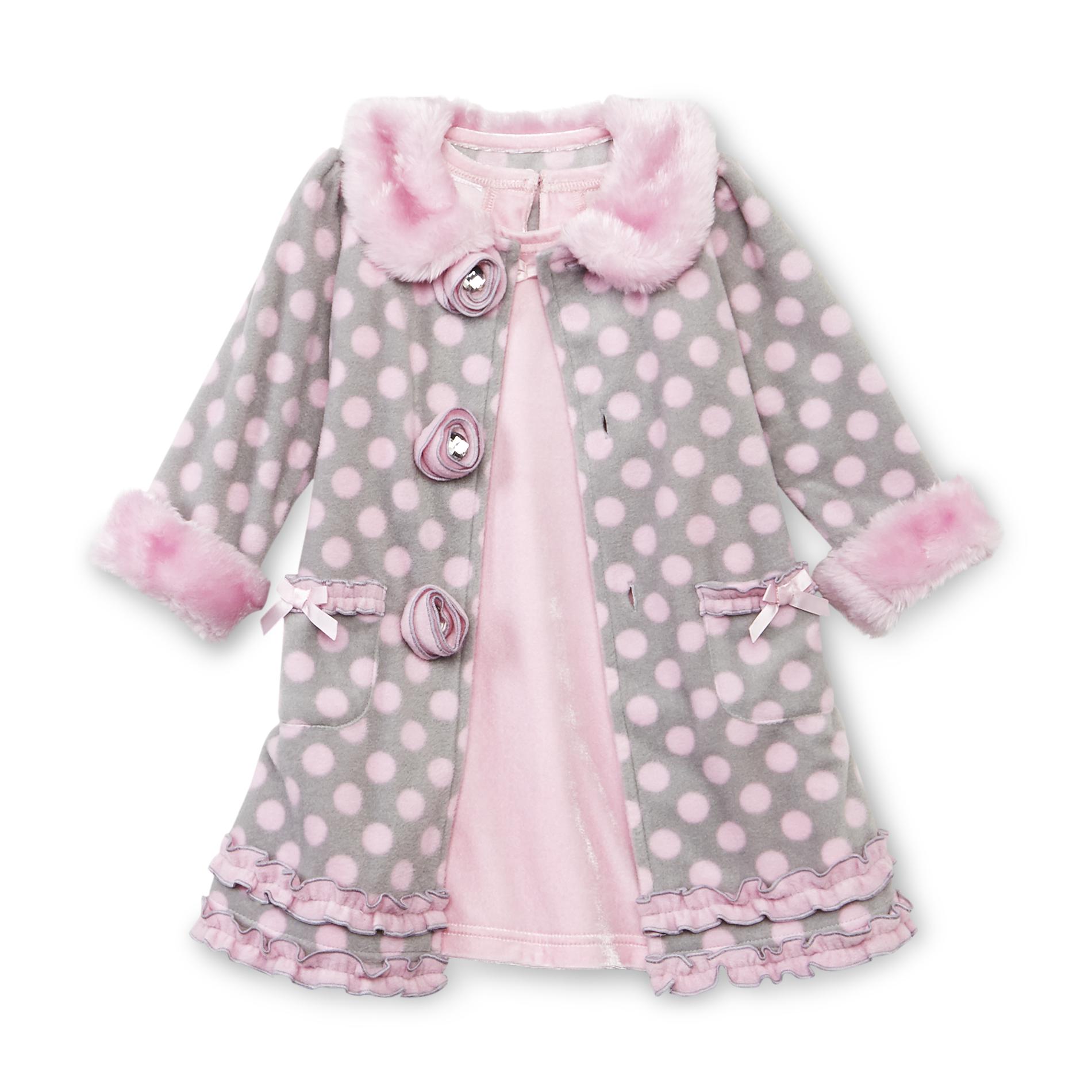 Holiday Editions Infant Girl's Velvet Dress & Fleece Coat