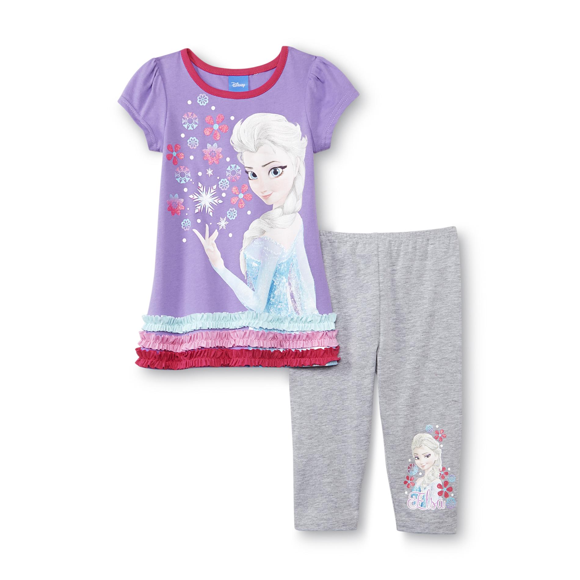 Disney Frozen Toddler Girl's Graphic Shirt & Leggings - Elsa