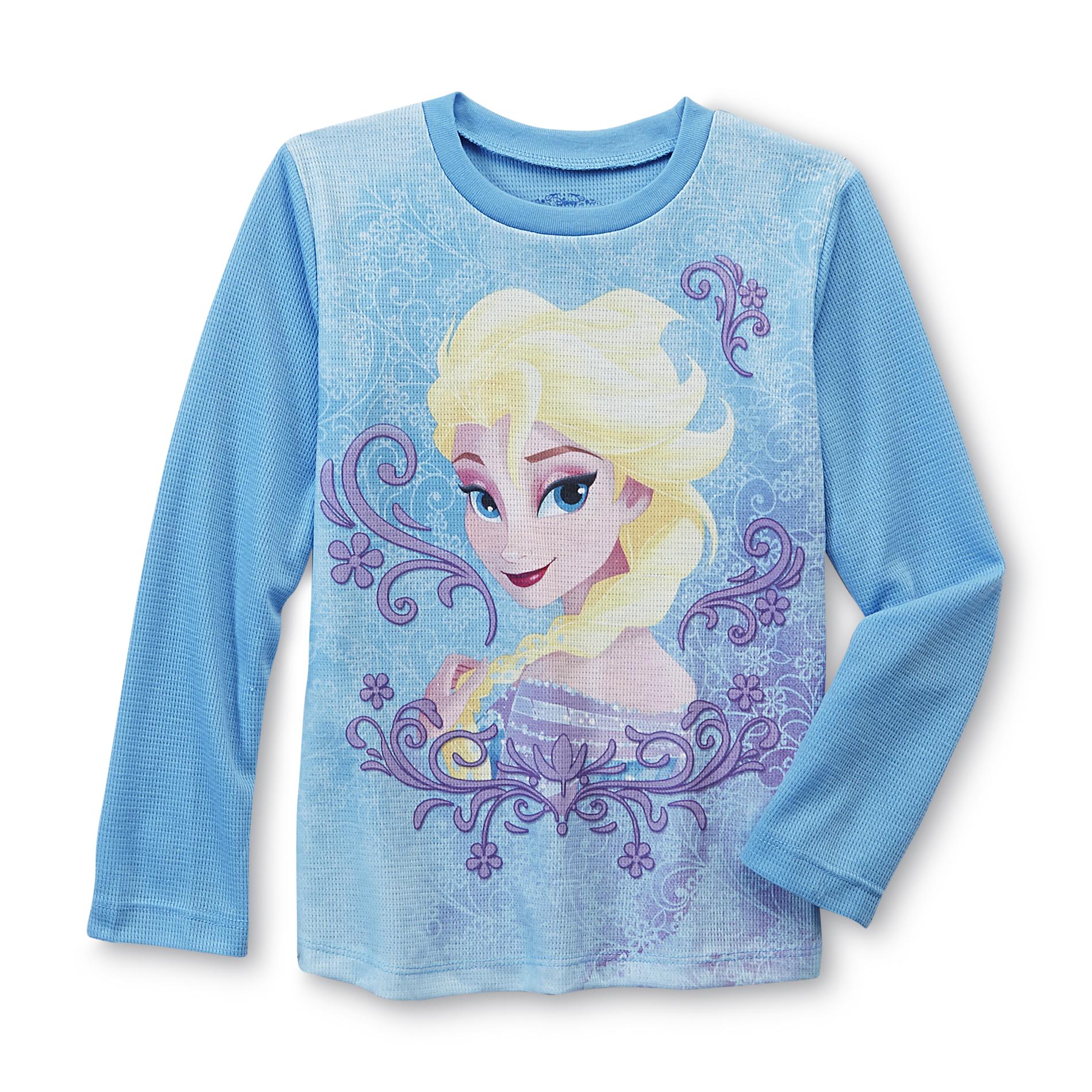 Disney Frozen Girl's Thermal Shirt - Elsa