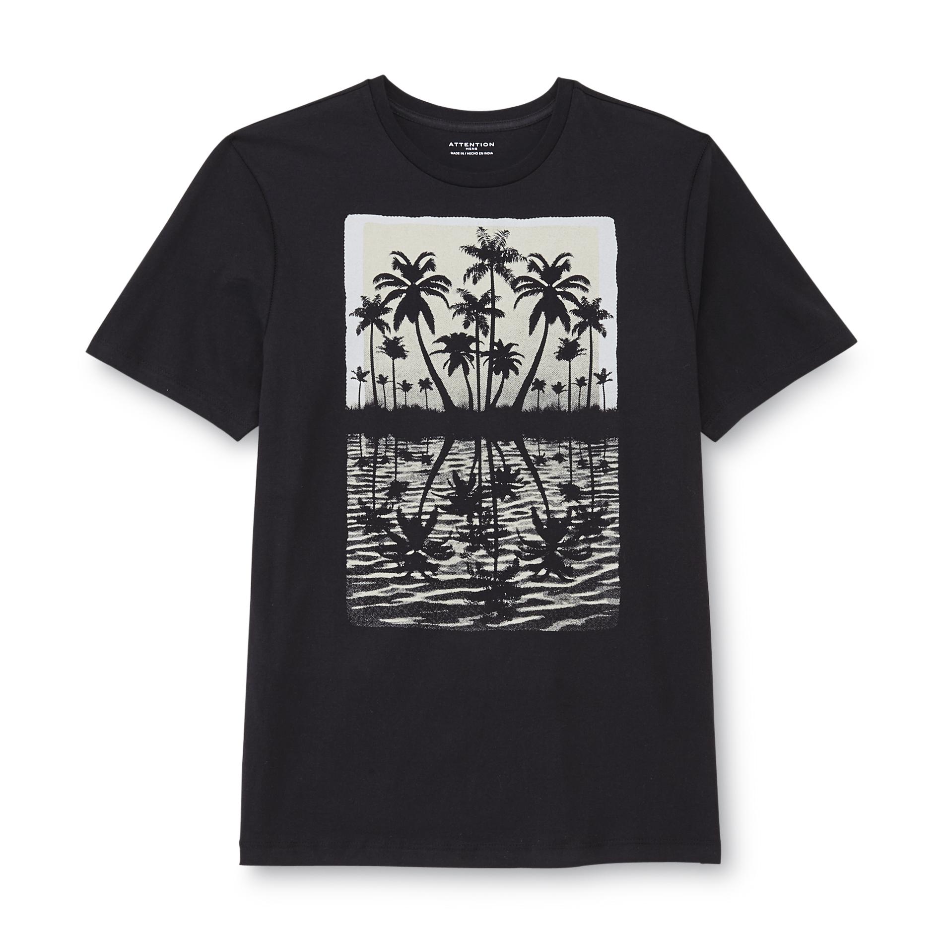 Attention Men's Short-Sleeve Graphic T-Shirt - Palm Trees