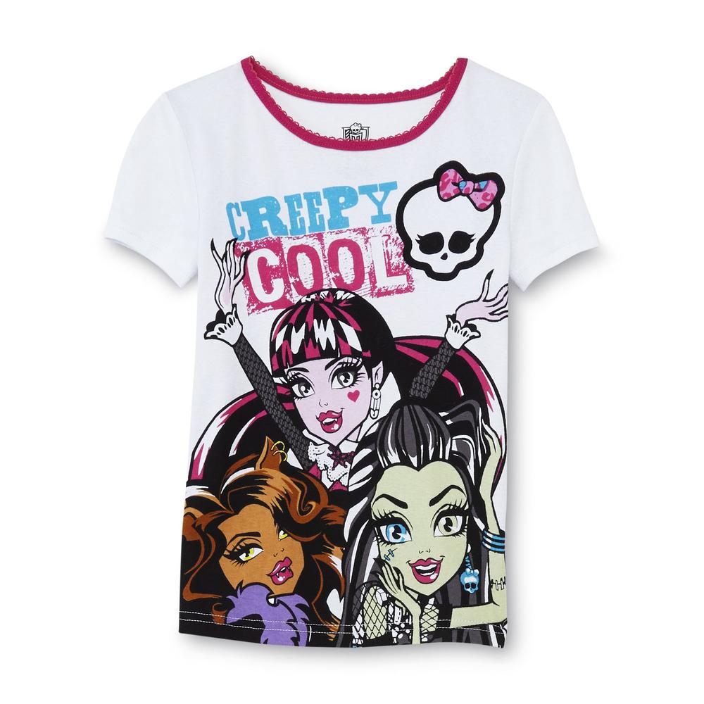 Monster High Girl's Pajama Top & Shorts - Creepy Cool