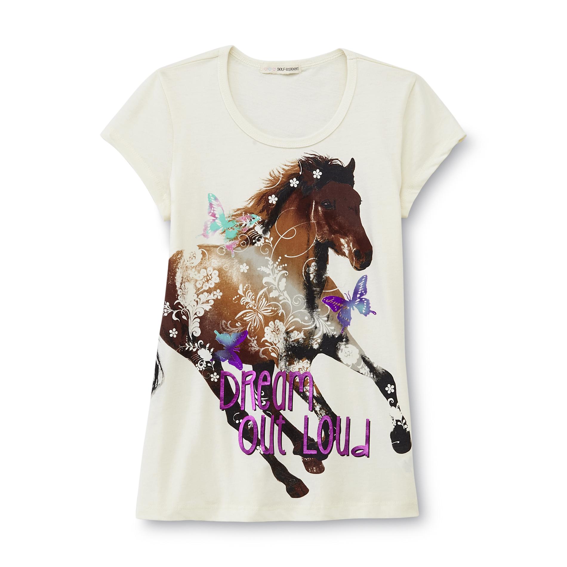 Self Esteem Girl's T-Shirt - Horse