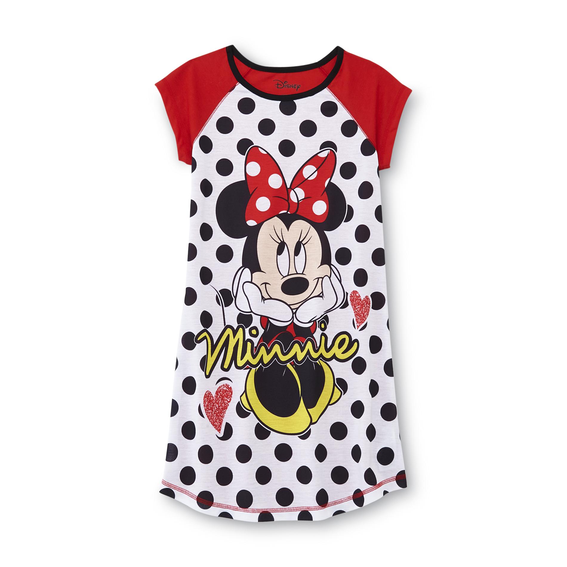 Disney Minnie Mouse Girl's Nightgown - Polka dots