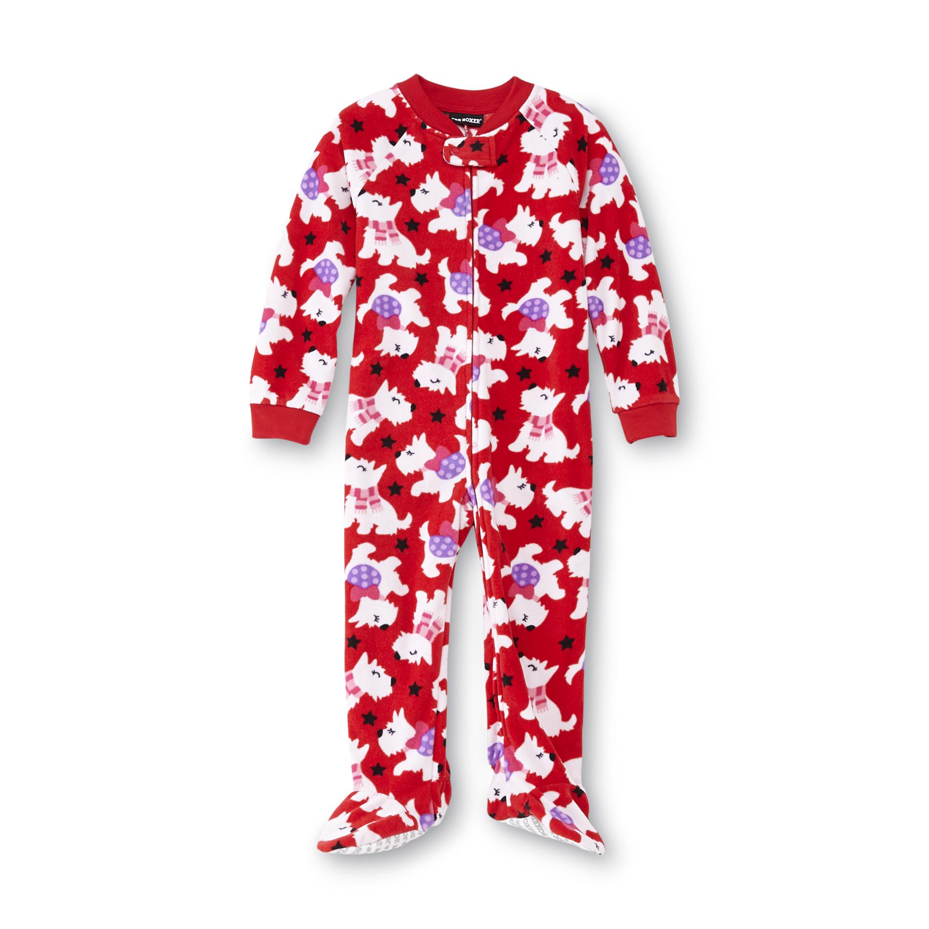 Joe Boxer Infant & Toddler Girl's Fleece Footed Pajamas - Scottie Dogs