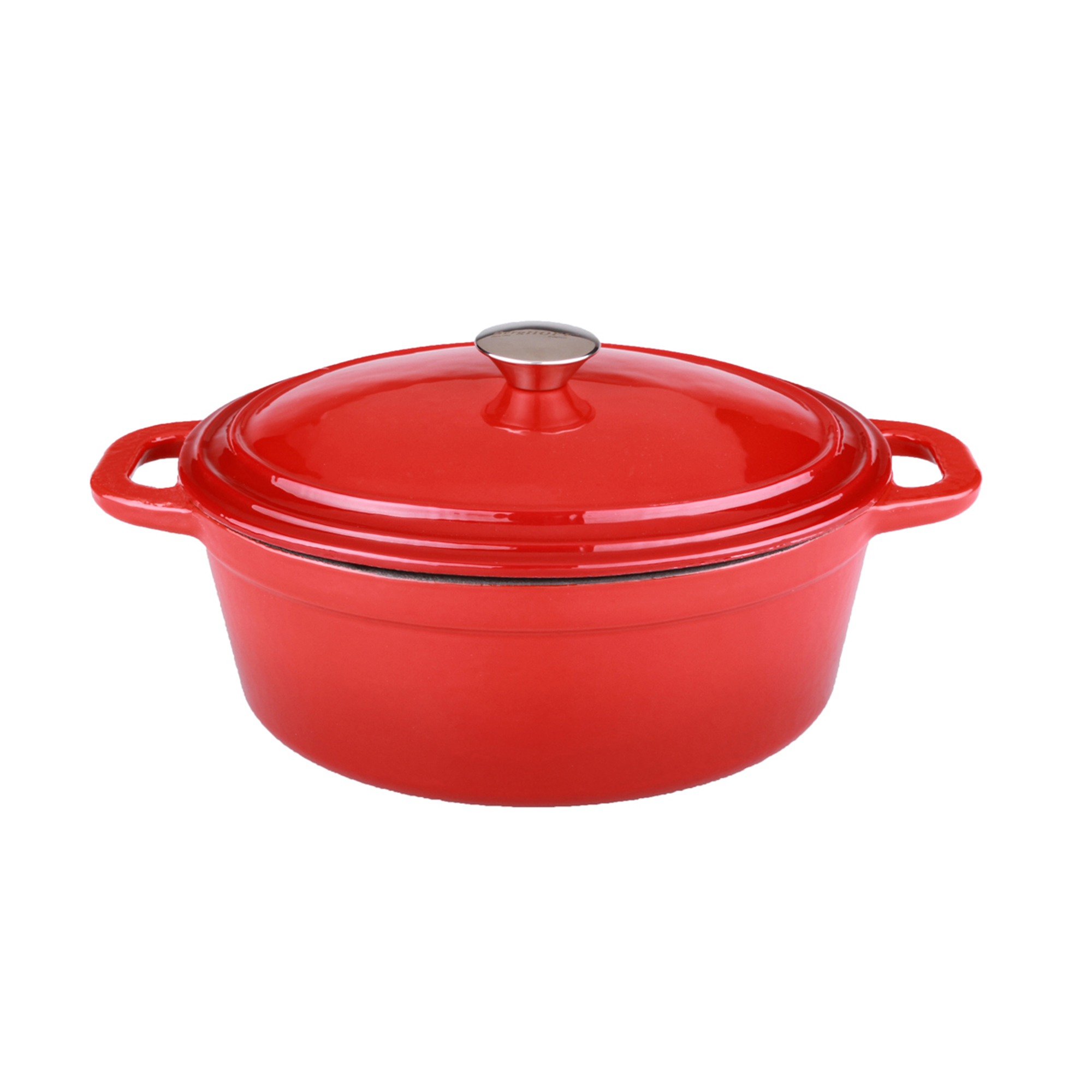 BergHOFF Neo 8qt Cast Iron Oval Covered Casserole Red