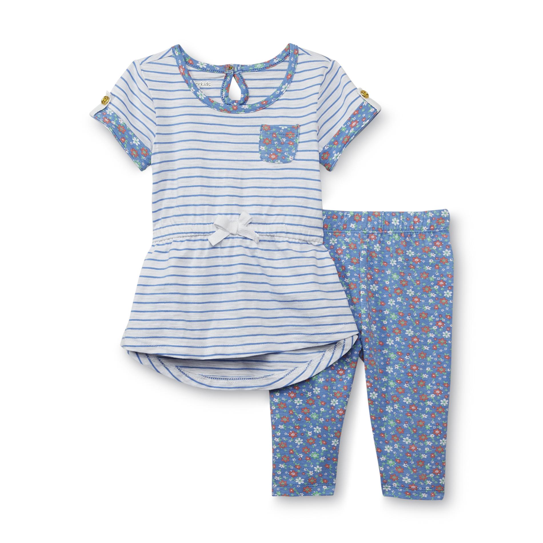 WonderKids Infant & Toddler Girl's Tunic Top & Leggings - Striped