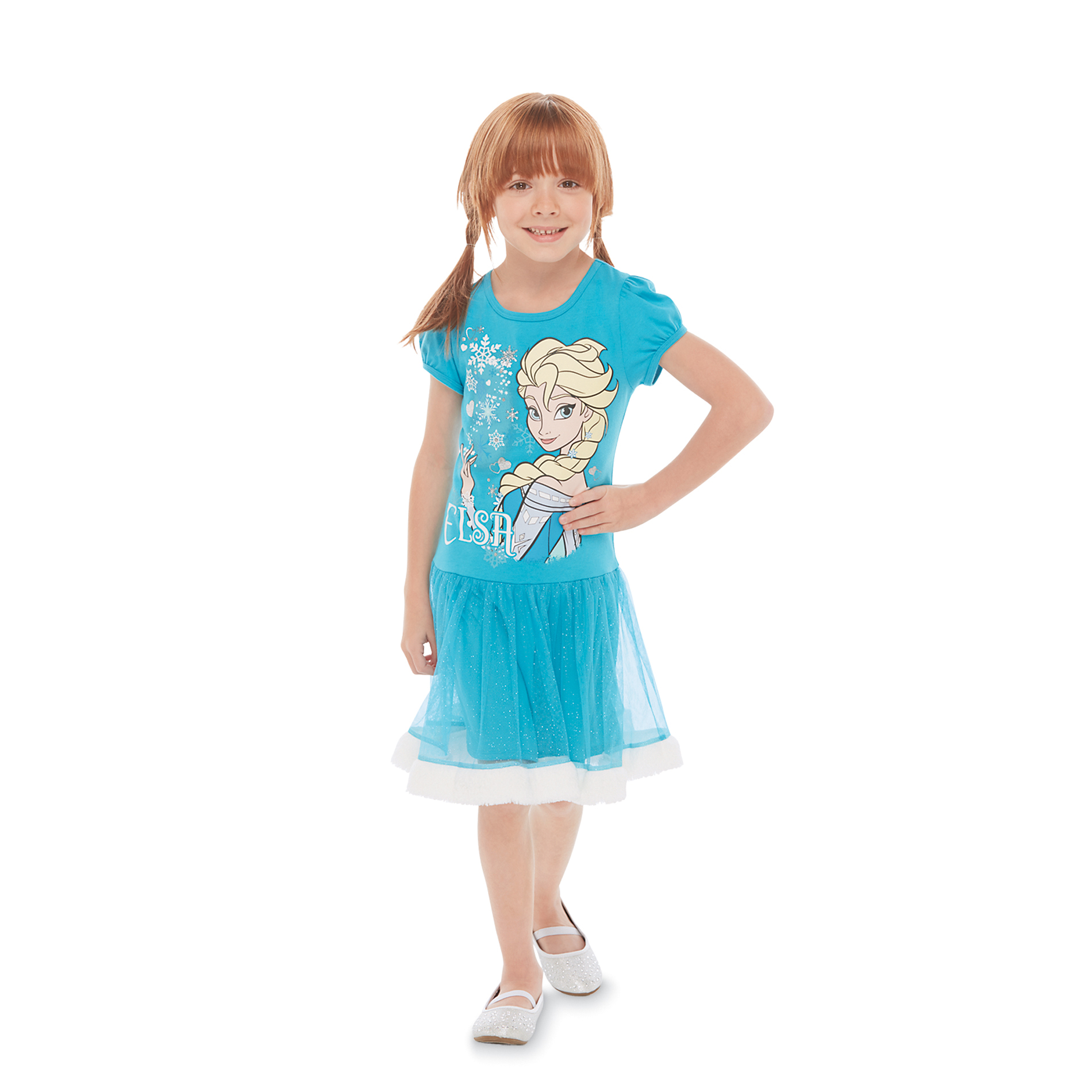 Disney Frozen Girl's Drop Waist Dress - Elsa