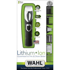 Wahl Lithium-Ion All-in-One Beard Trimmer, Shaver, and Detailing Kit for Body Grooming at Home - Model 9854-600B