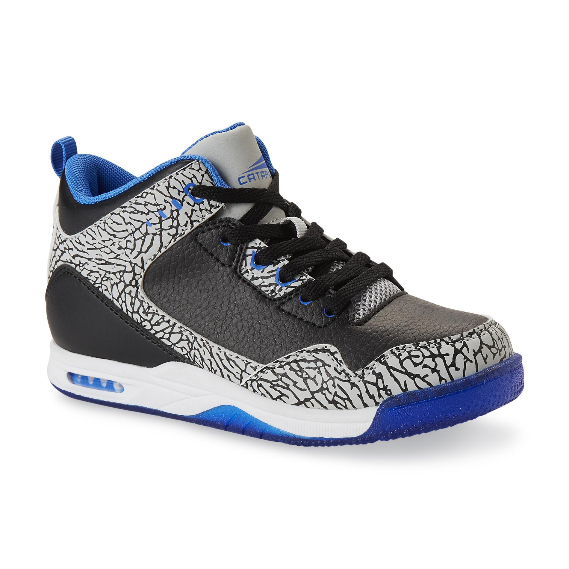 CATAPULT Boy's Commander Black/Blue/Gray Basketball Shoe | Shop Your ...