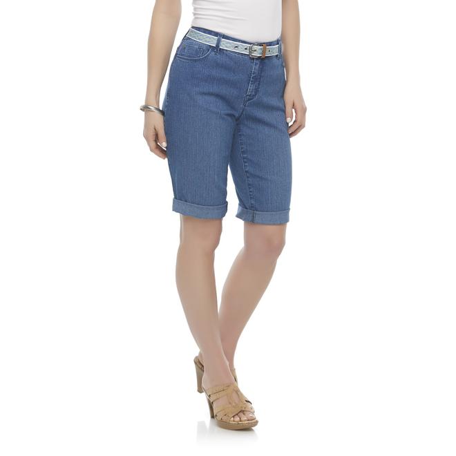 Gloria Vanderbilt Women's Rowan Belted Bermuda Shorts