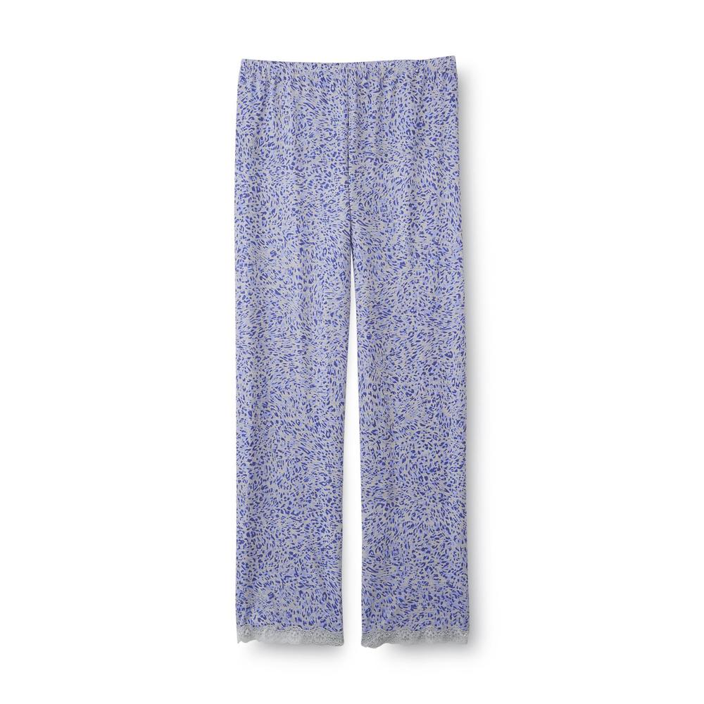 Jaclyn Smith Women's Plus Pajama Top & Pants - Leopard Print