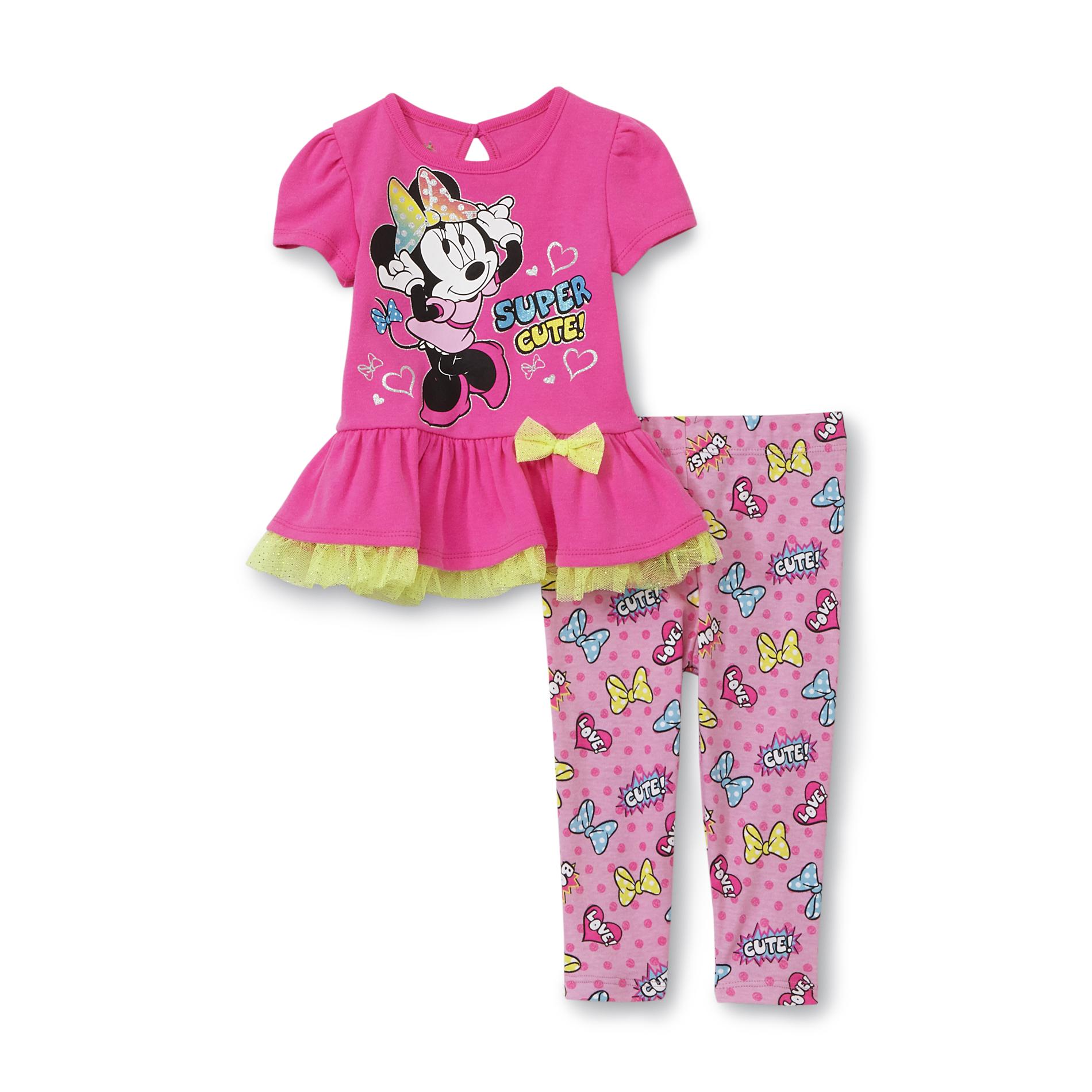 Disney Minnie Mouse Newborn Girl's Tunic Top & Leggings