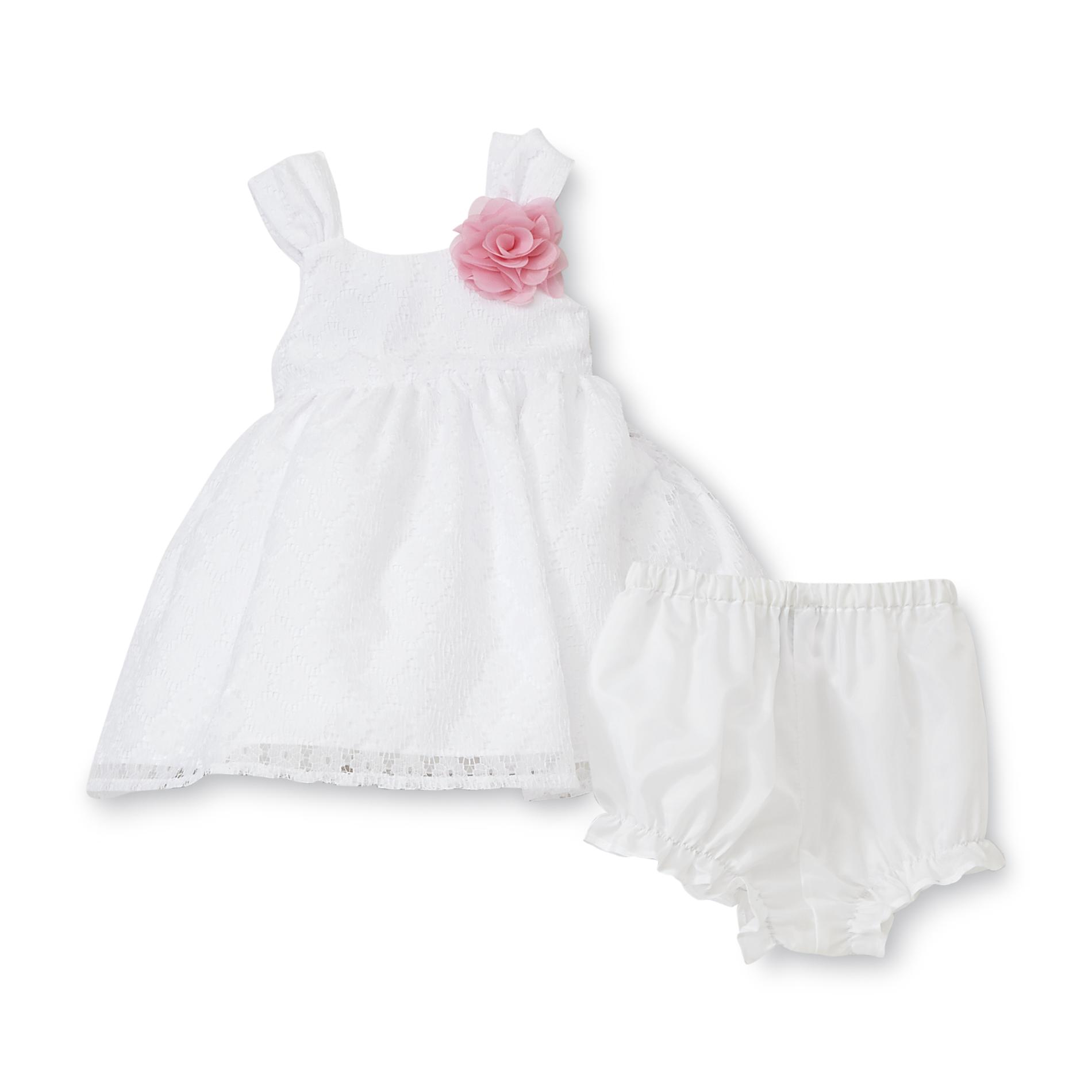 Holiday Editions Newborn Girl's Lace Dress & Diaper Cover