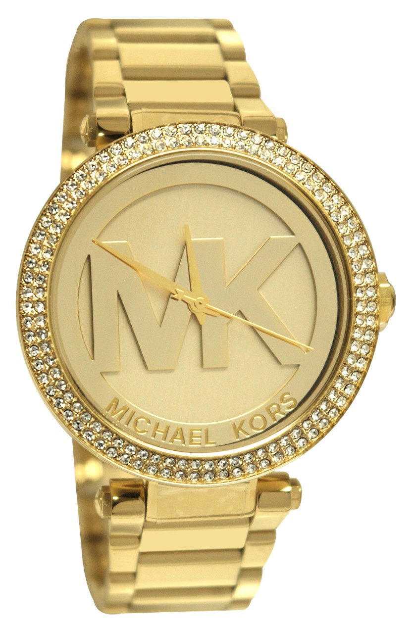 Michael Kors Ladies Gold Tone Glitz Watch with 