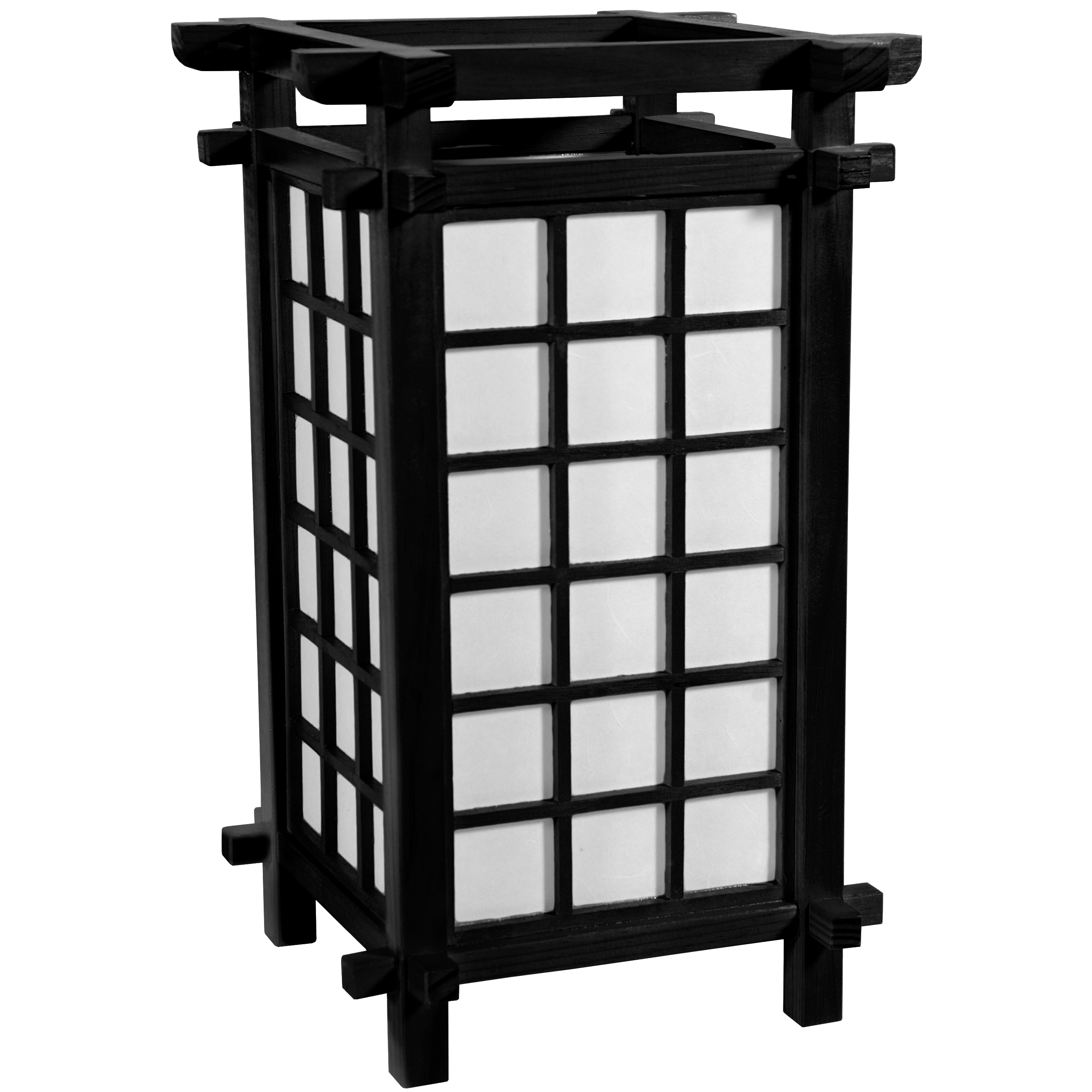 Oriental Furniture 17" Ido Lamp - Black