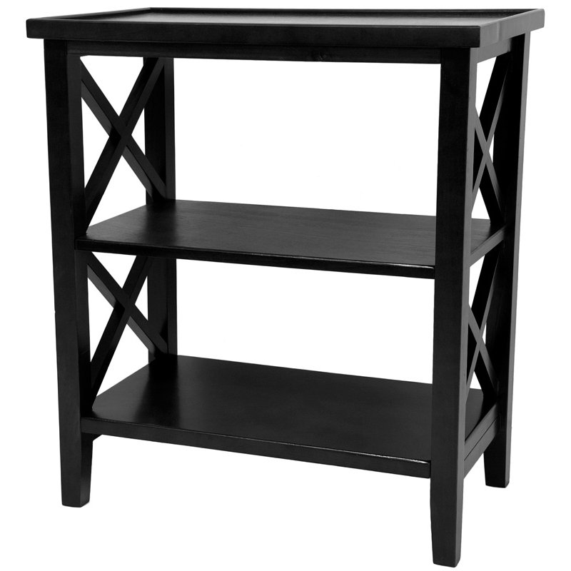 Oriental Furniture 26" Architectural Book Case Table - Black