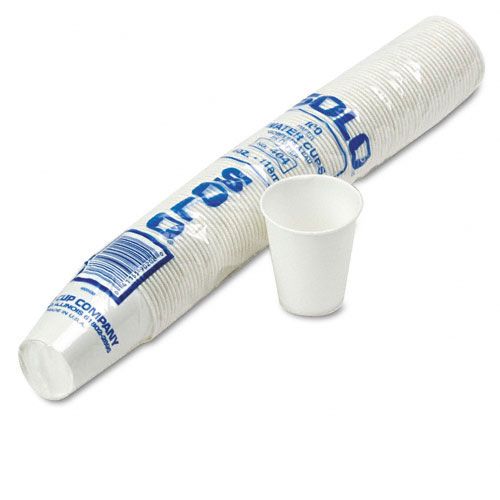 Solo SCC404 White Paper Water Cups, Four Ounces, White, 100/PK