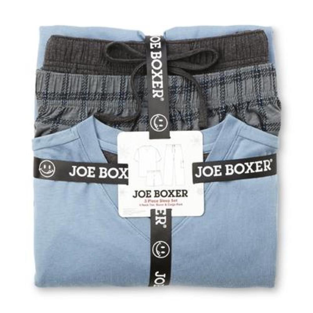 Joe Boxer Men's Big & Tall 3-Piece Pajama Set - Plaid