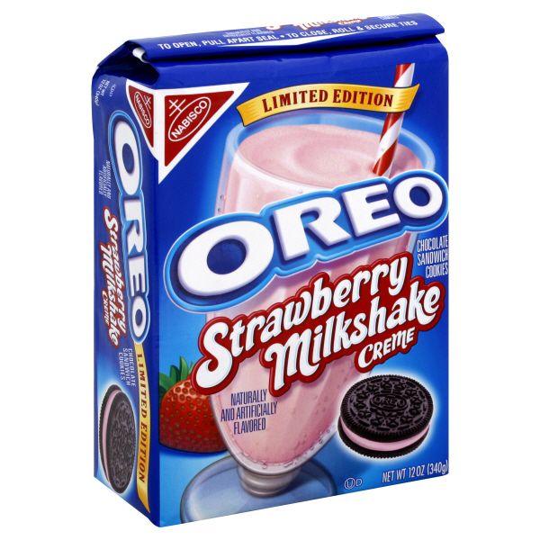Oreo Limited Edition Cookies, Chocolate Sandwich, Strawberry Milkshake Creme, 12 oz (340 g)