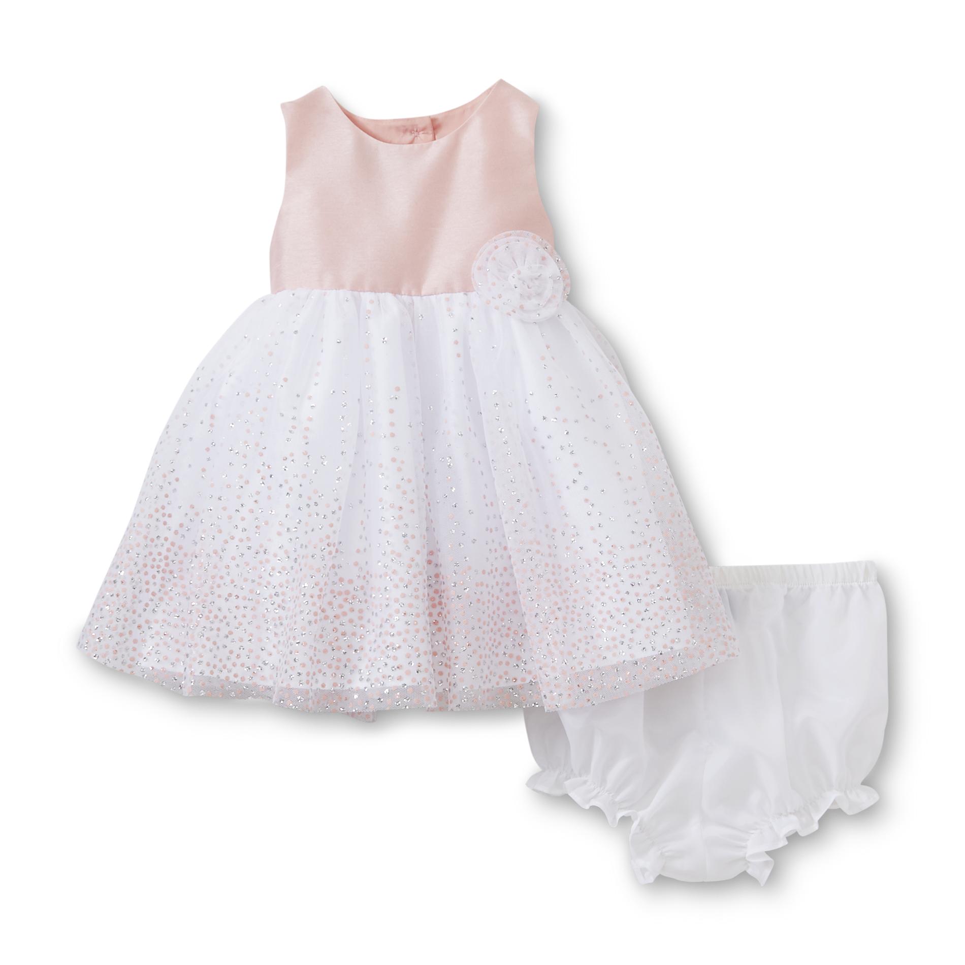 Holiday Editions Newborn Girl's Party Dress & Diaper Cover