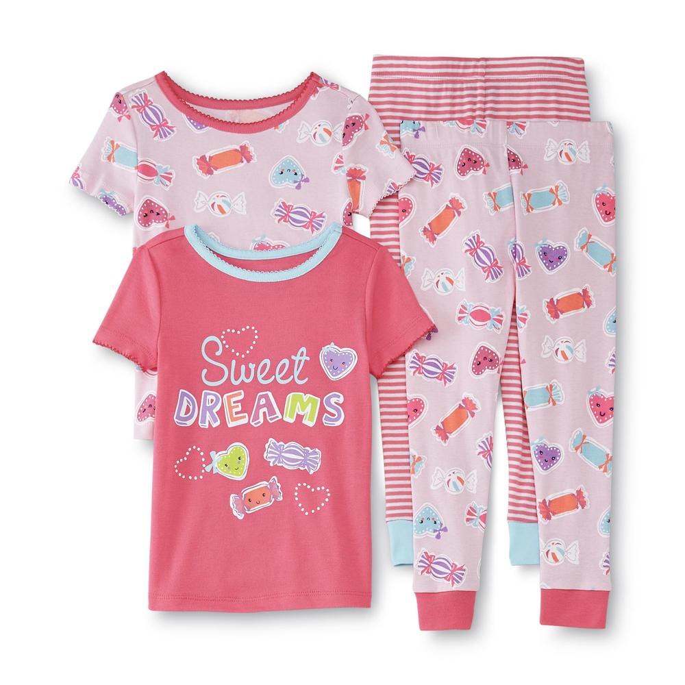 Joe Boxer Infant & Toddler Girl's 2-Pairs Pajamas - Candy
